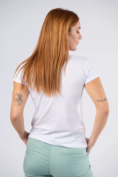 T-Shirt Πινελιές Χακί-Λευκό