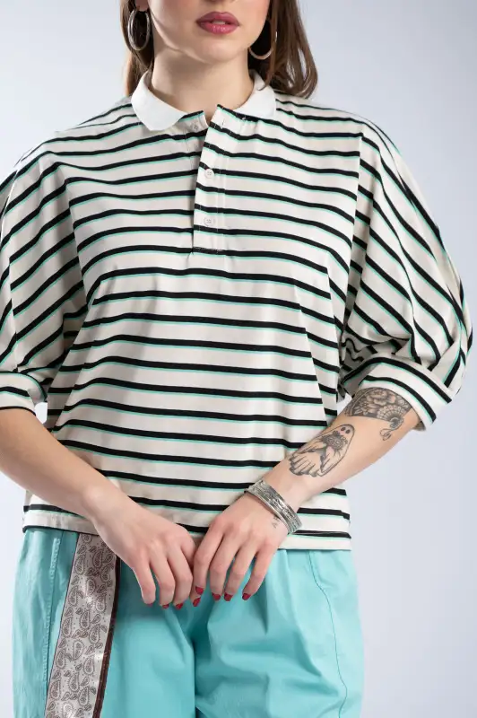 T-Shirt Polo Horizontal Stripes 