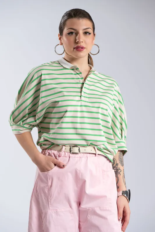 T-Shirt Polo Οριζόντιες Ρίγες