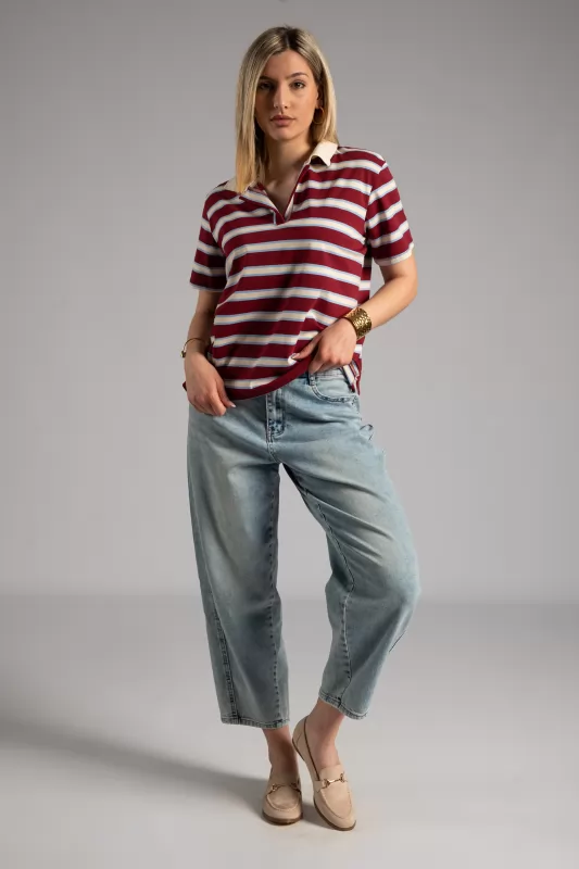 T-shirt Polo Ρίγες