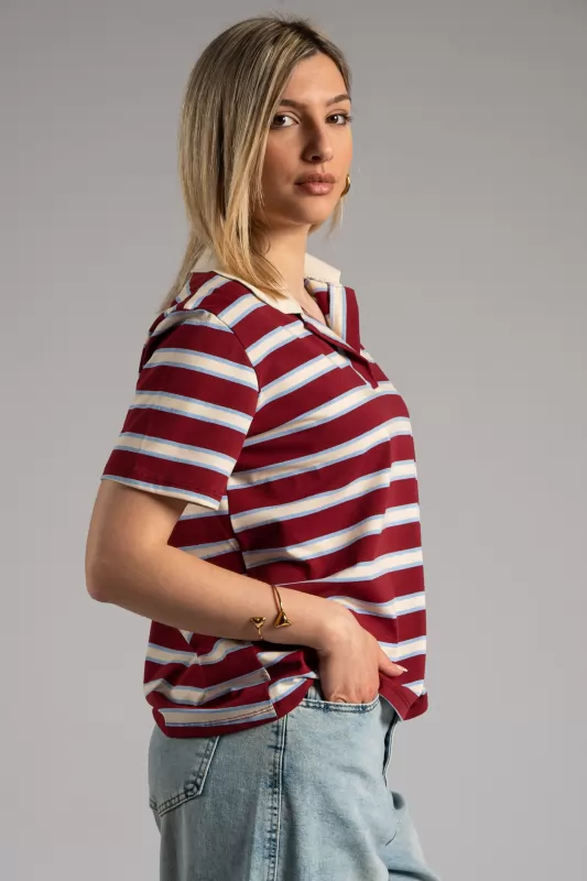 T-shirt Polo Ρίγες