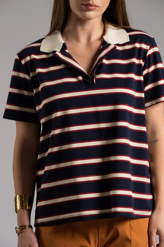 T-shirt Polo Ρίγες