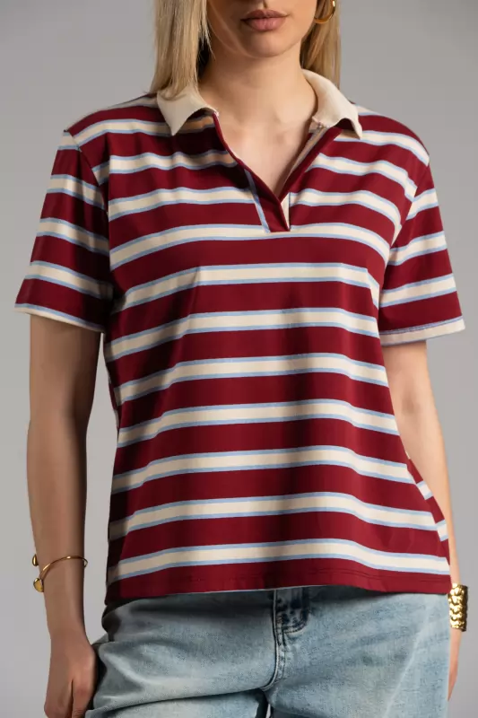T-shirt Polo Ρίγες