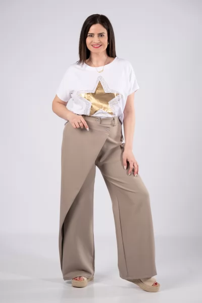 T-shirt Star Χρυσό-Λευκό