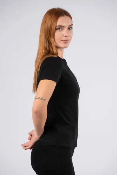 T-Shirt Στρας Μαργαρίτα Μαύρο