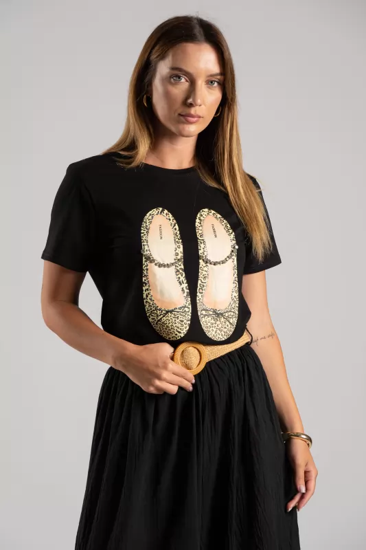 T-shirt Βallerina Στρας