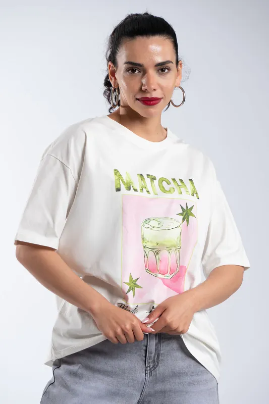 T-shirt Βαμαβακερό Matcha