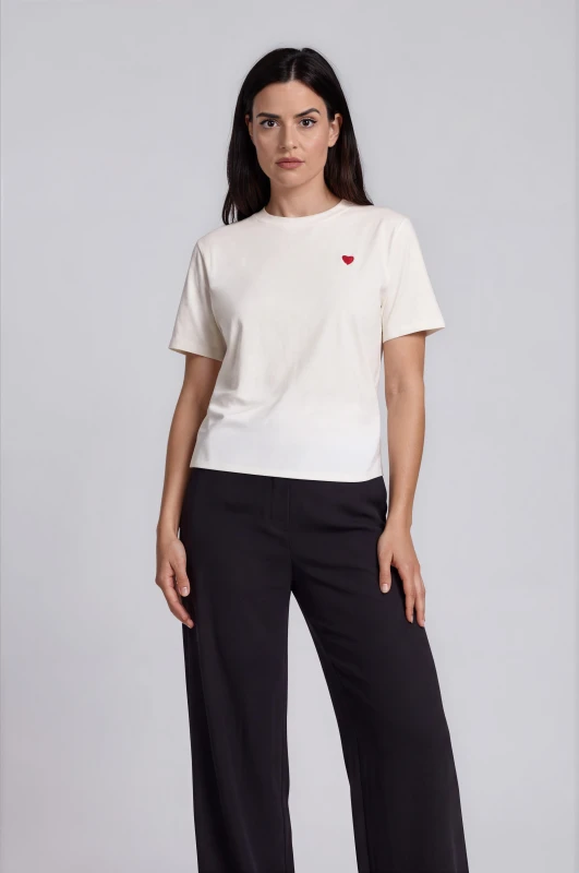 T-shirt Cotton Basic Heart 