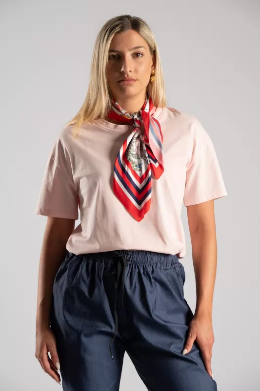 T-shirt Βαμβακερό Φουλάρι
