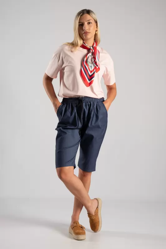 T-shirt Βαμβακερό Φουλάρι