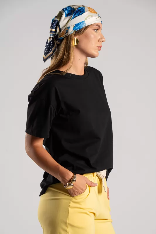 T-shirt Βαμβακερό Φουλάρι