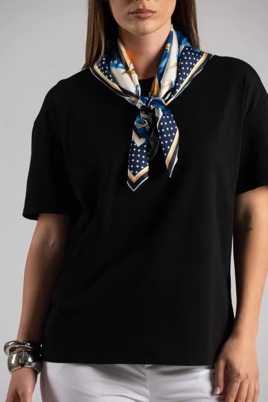 T-shirt Βαμβακερό Φουλάρι