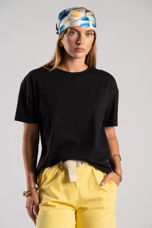T-shirt Βαμβακερό Φουλάρι