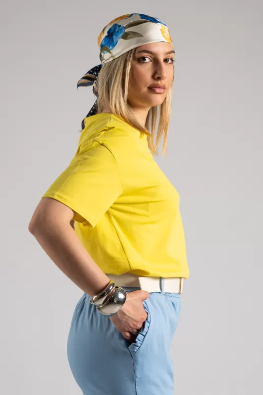 T-shirt Βαμβακερό Φουλάρι