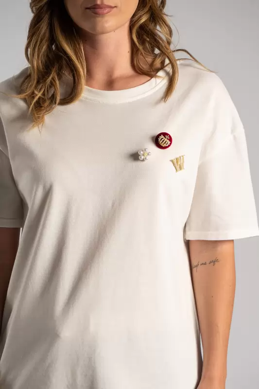 T-shirt Βαμβακερό Καρφίτσες