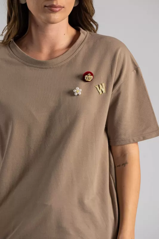 T-shirt Βαμβακερό Καρφίτσες