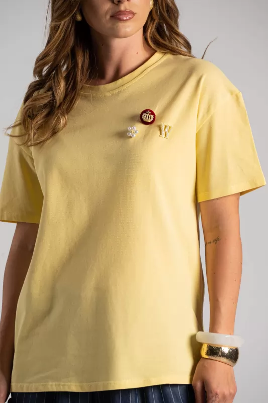 T-shirt Βαμβακερό Καρφίτσες