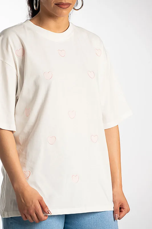 Cotton T-shirt Mini Hearts