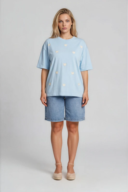 T-shirt Βαμβακερό Mini Hearts