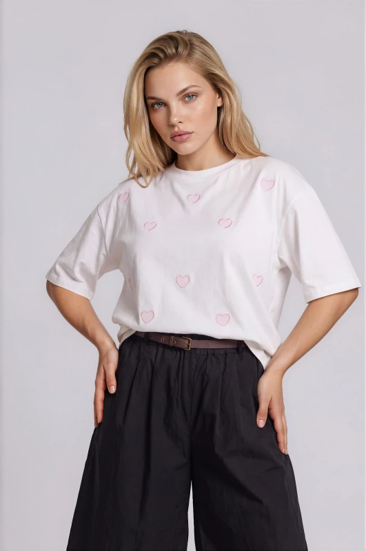 T-shirt Βαμβακερό Mini Hearts