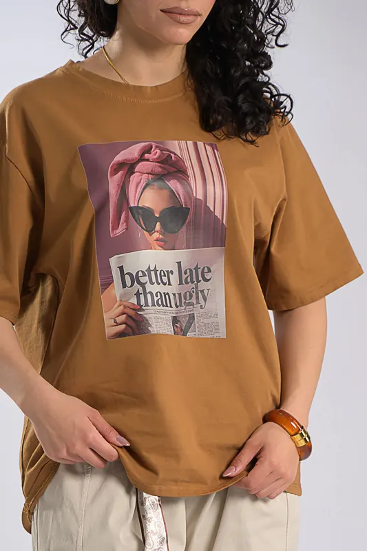 Cotton T-shirt Newspaper 