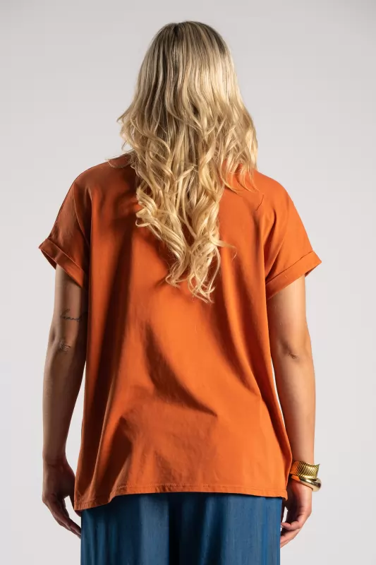T-shirt Χαμόγελο Μονόχρωμο