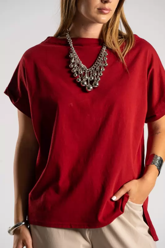 T-shirt Χαμόγελο Μονόχρωμο