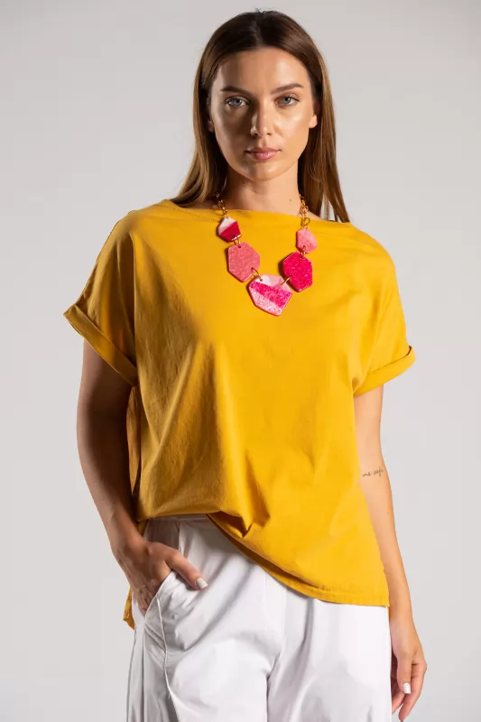 T-shirt Χαμόγελο Μονόχρωμο