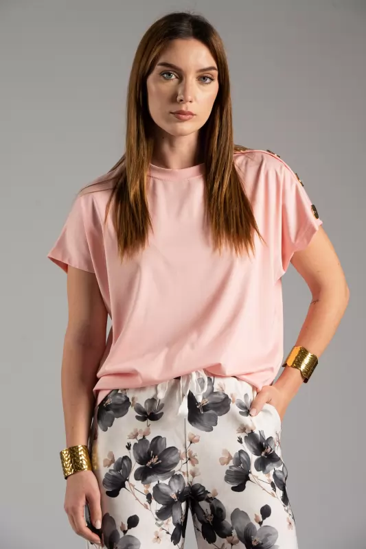 T-shirt Gold Buttons