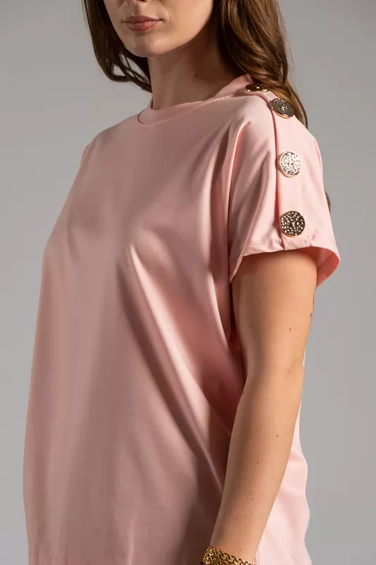 T-shirt Gold Buttons