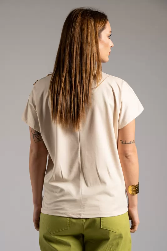 T-shirt Gold Buttons