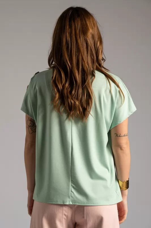 T-shirt Gold Buttons