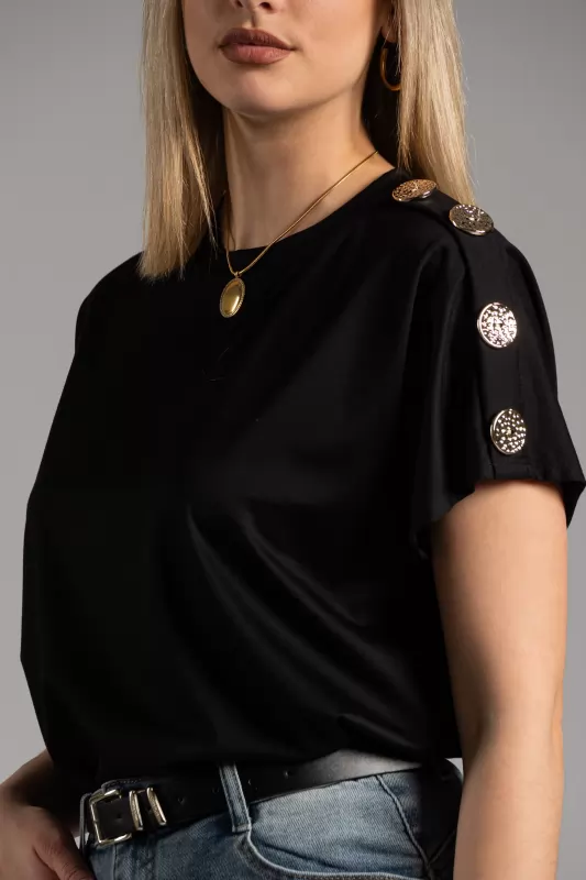 T-shirt Gold Buttons