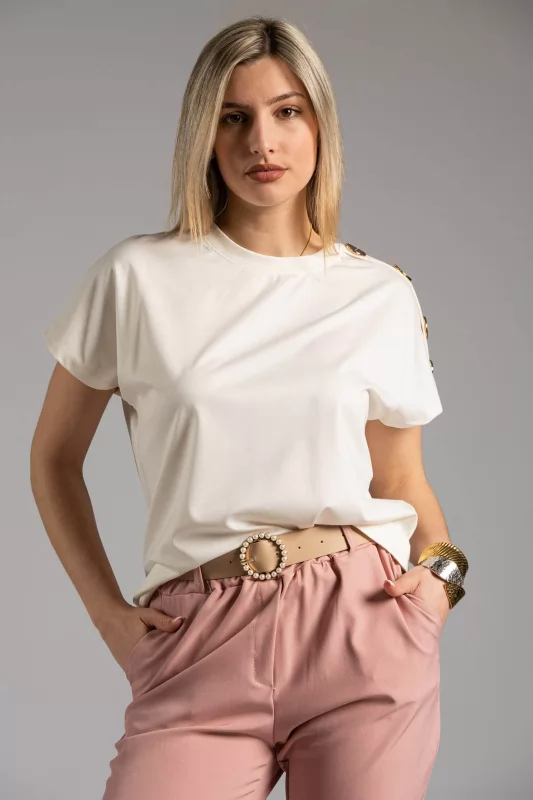 T-shirt Gold Buttons