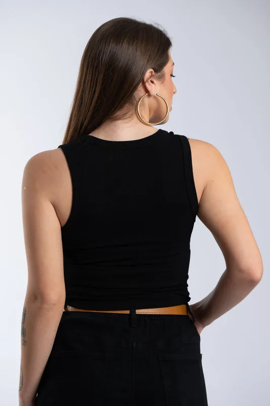 Τοπ Αμάνικο Basic Rib