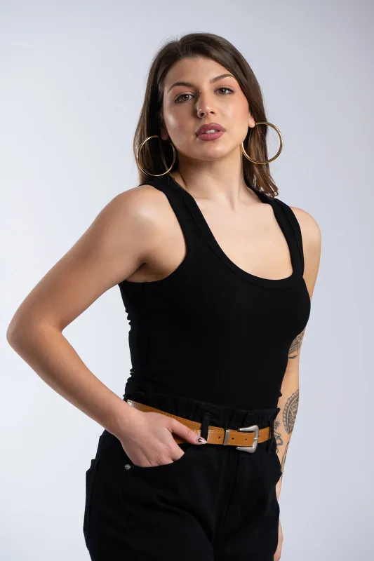 Τοπ Αμάνικο Basic Rib