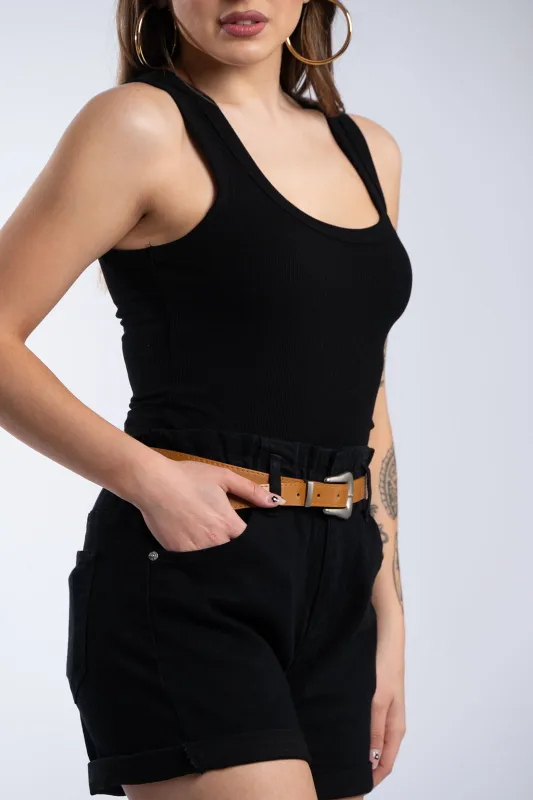 Τοπ Αμάνικο Basic Rib