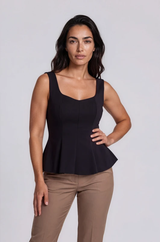 Τοπ Αμάνικο Peplum