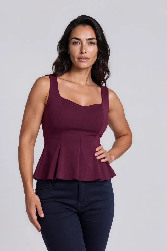 Τοπ Αμάνικο Peplum