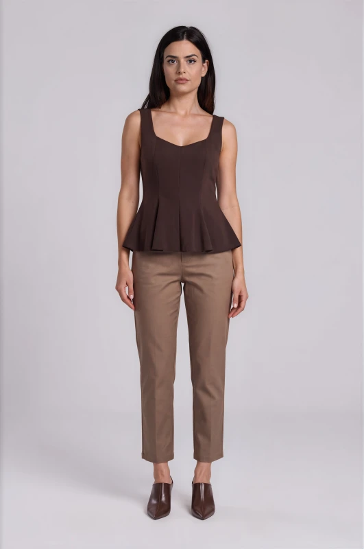 Τοπ Αμάνικο Peplum
