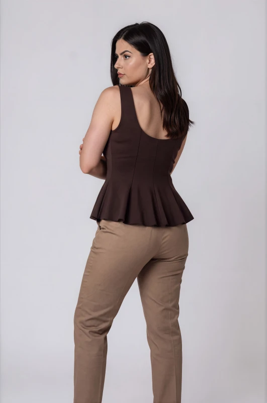 Τοπ Αμάνικο Peplum