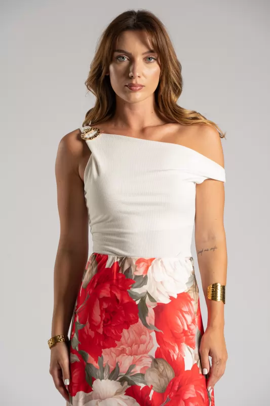 Top Sleeveless Rib Elastic