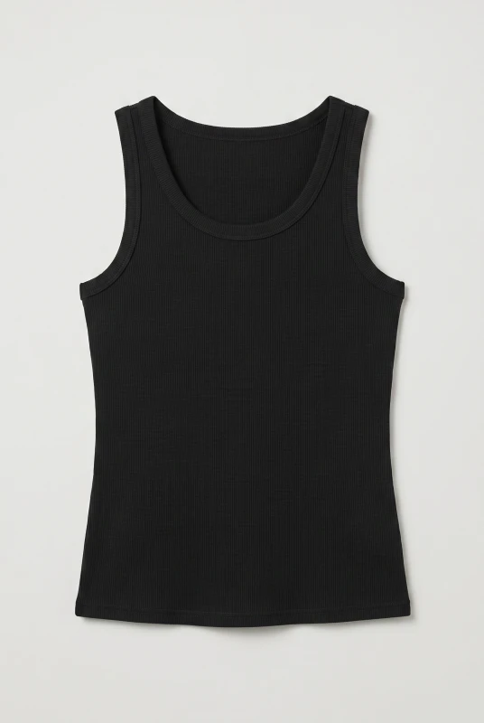 Top Basic Rib Αμάνικο