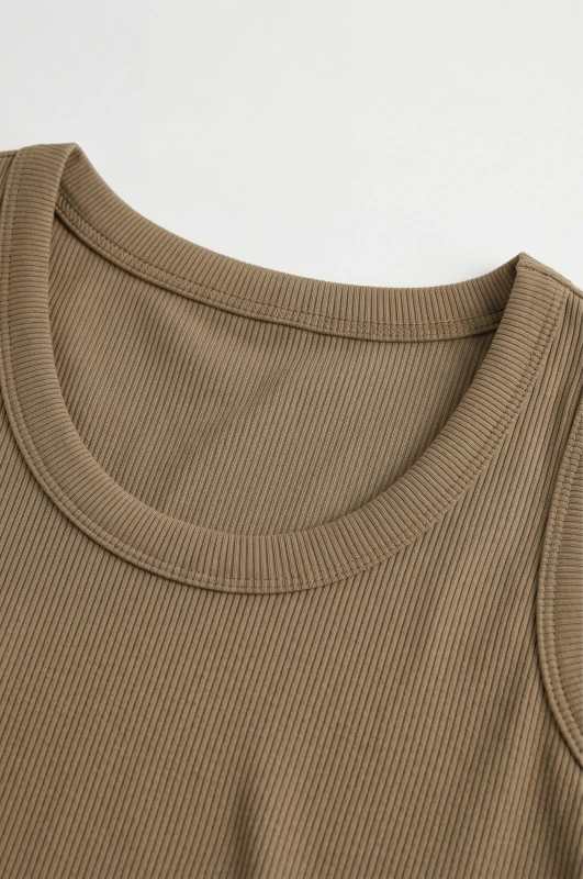Top Basic Rib Αμάνικο