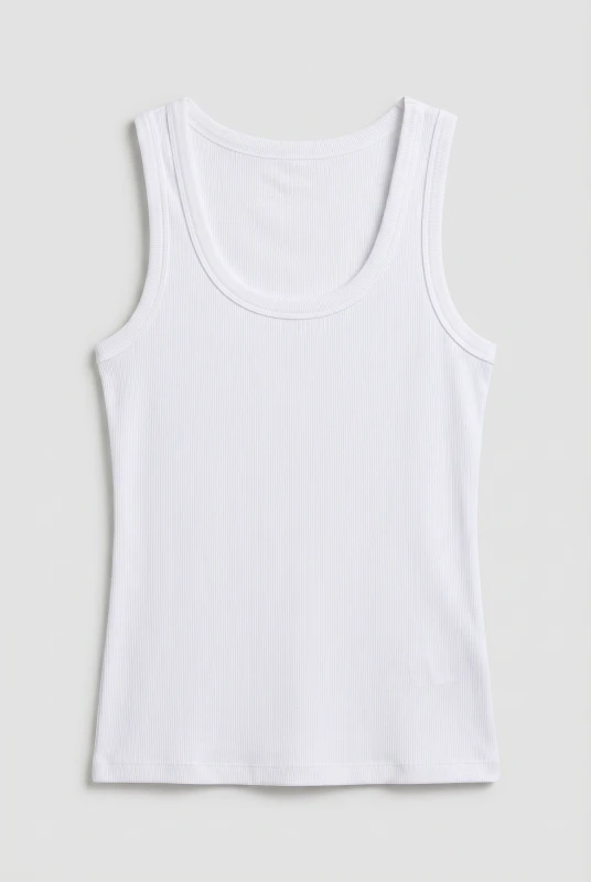 Top Basic Rib Αμάνικο