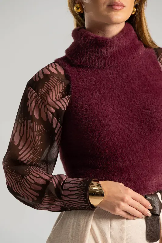 Top Crop Turtleneck
