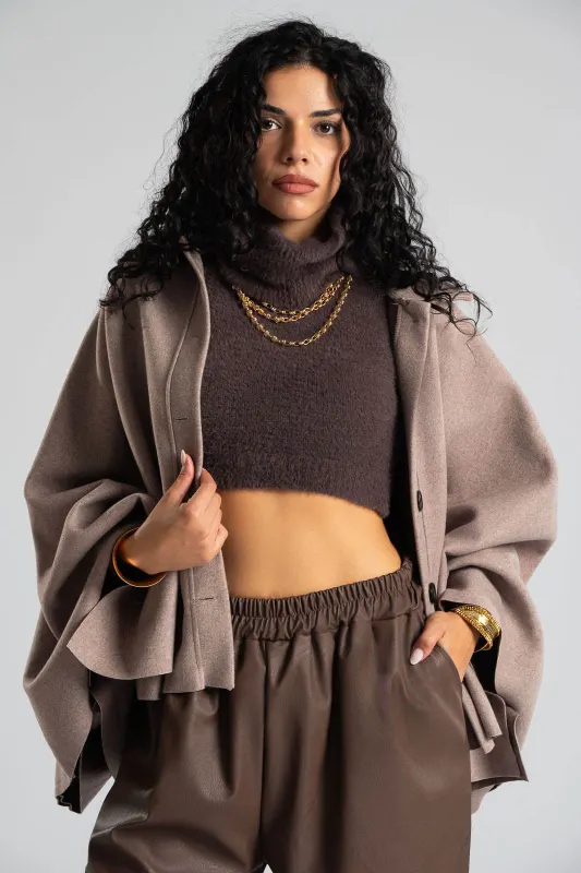Top Crop Turtleneck