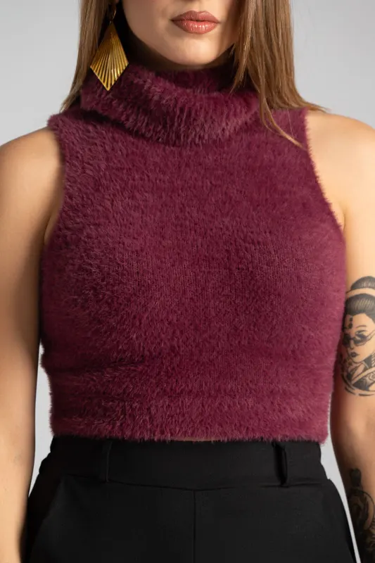 Top Crop Turtleneck