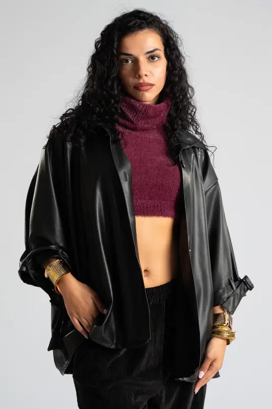 Top Crop Turtleneck