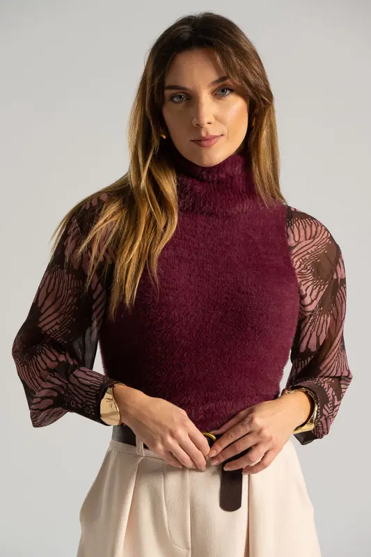 Top Crop Turtleneck